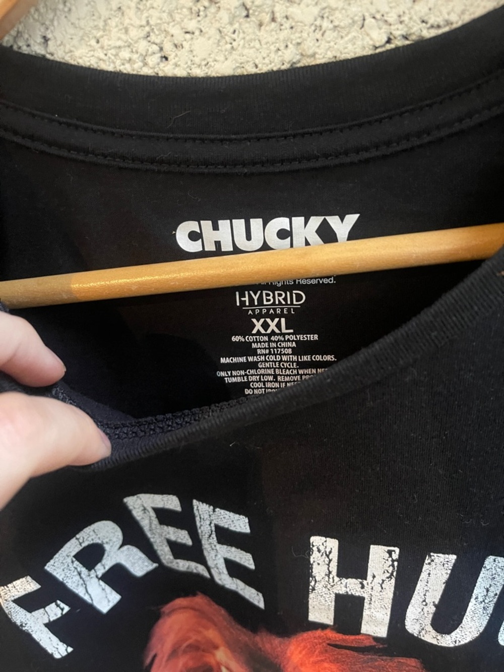 Chucky Free Hugs Graphic Tee - Black - Picture 2 of 3